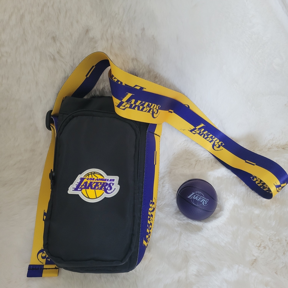 Lakers Limited Edition Crossbody Bag with Strap and Lakers Ball